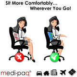 Medipaq® '3D' Mesh Orthopedic Memory Foam Lumbar Support Cushion - With Air Circulation - Reduce Back Ache, Improve Posture!