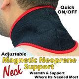 Neoprene Magnetic Neck Support - Adjustable  A scientifically designed product that brings quick support and releases painful pressure from your sore neck.