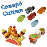 Set of 5 Canapé Cutters Impress your guests with dainty hors d'oeuvres made with our incredible canapé maker.  - Ideal for sandwiches, simply attach your chosen shape to the plunger, press into desired filling and stack the elements.