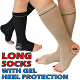 GEL-LINED HEEL AND TENDON PROTECTOR SOCKS