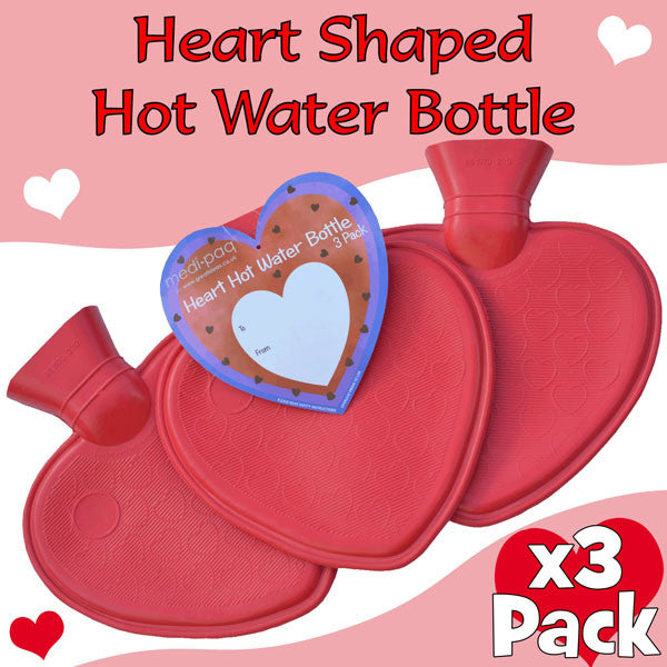 Multi-Pack Luxury Heart Shaped Hot Water Bottles