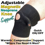 Neoprene Magnetic Knee Support - Adjustable  - A scientifically designed product that brings quick support and releases painful pressure from your sore knee.