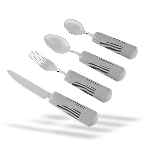 Medipaq Weighted Bendable Cutlery - Great for the Elderly (BENDABLE GREY (1x Set))