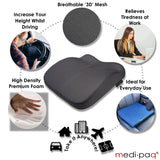 Medipaq - Memory Foam Contoured Seat and Back Cushion - Reduce Back Ache, Improve Posture!