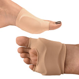 GEL Protection Sleeve - Cushions METATARSAL Head (Ball of Foot) - Plus Relief for BUNIONS on the Big and Little Toe Simultaneously