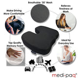 Medipaq® Memory Foam Coccyx Cushion Back Support