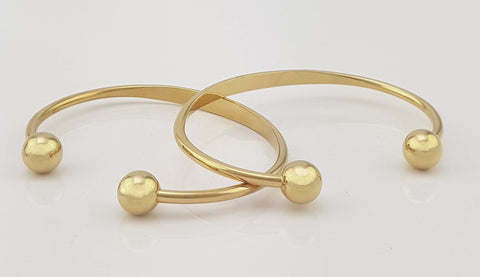 2x Magnetic Arthritis Health Bangle (Torque Bracelet) 24k Gold-Plated