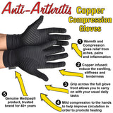 Anti ARTHRITIS COPPER Compression Therapy Gloves With Grip