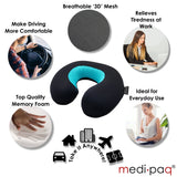 Luxury Memory Foam PLUS Gel Travel Neck Cushion