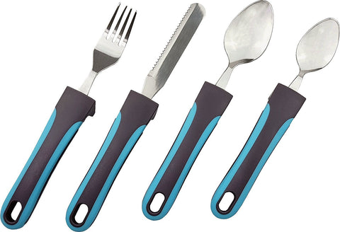 Easy Pick-Up Comfort Grip Cutlery Set - Great for Elderly Or Those With Weak Grasp