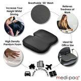 Medipaq® Freedom Cushion - Premium Support with Coccyx Cut-Out in 3D Breathable Mesh