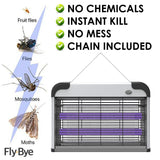 Fly-Bye - Insect Killer 20W UV light Attract And Zap Flying Insects - The Power Of A Commercial Zapper Made For The Home - 2800v Killing Mesh Grid - [Genuine Newly Launched For 2019]