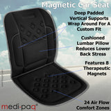 Car Seat SUPPORT Cushion - 24 Air-Flow Pockets - 8 Magnets + BACK and SIDE Supports!