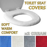 Medipaq Toilet Seat Cover - Super Warm Fleece - Retaining Ring - Universal Fit - Machine Washable