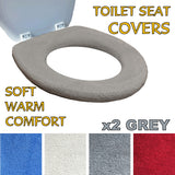 Medipaq Toilet Seat Cover - Super Warm Fleece - Retaining Ring - Universal Fit - Machine Washable