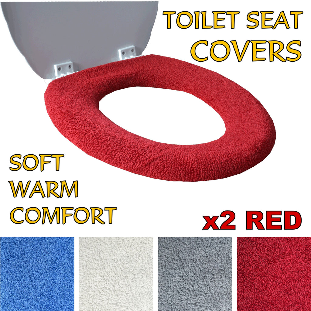 Red padded store toilet seat