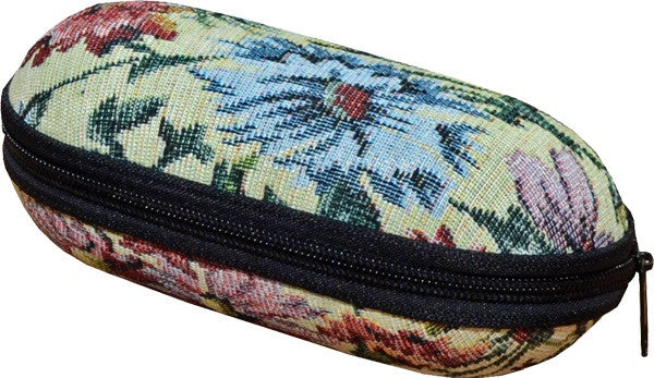 Secure hard Glasses Case in a Elegant Tapestry-style